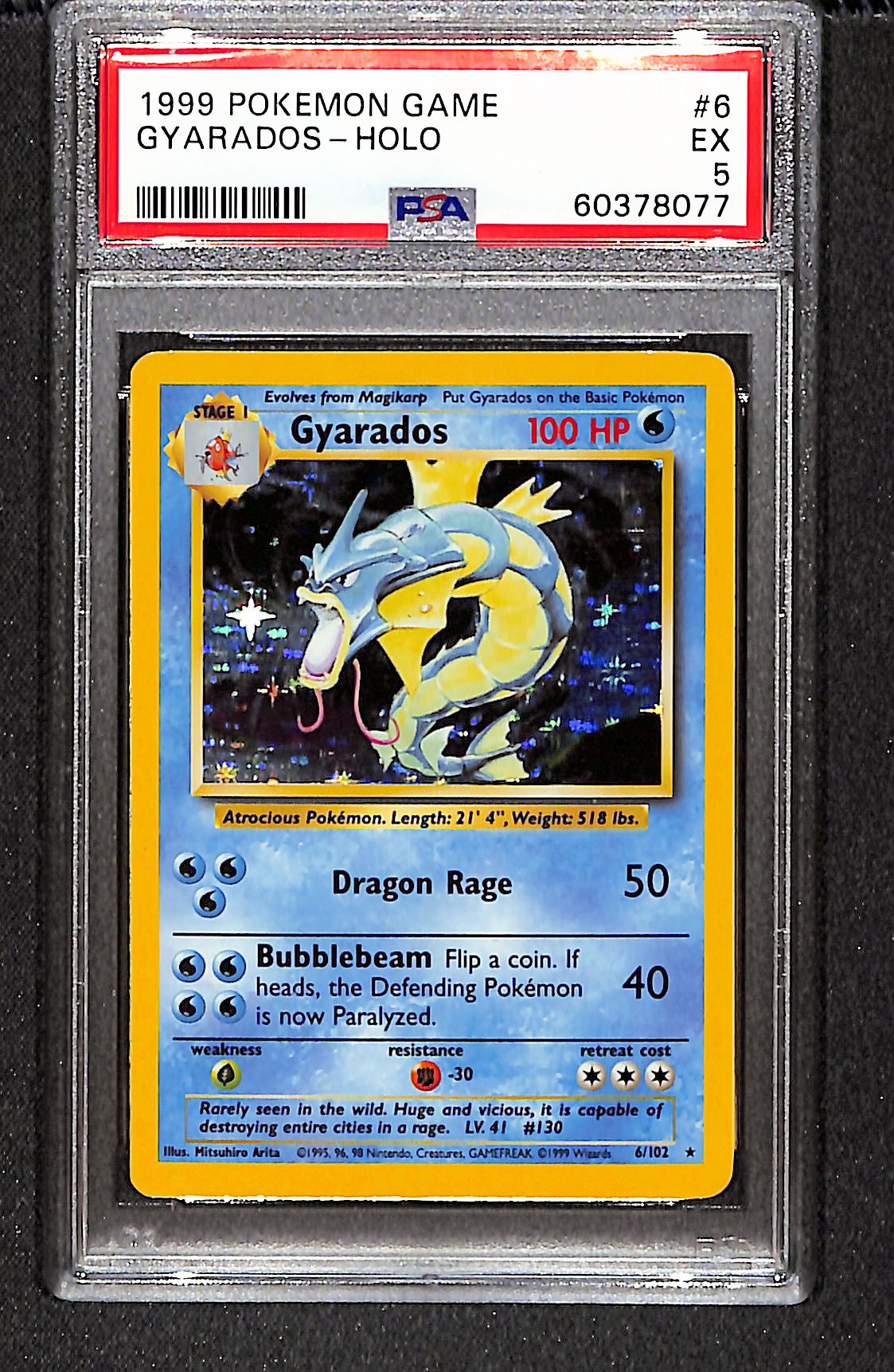 Gyarados Base Set #006/102 PSA 5