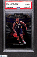 Load image into Gallery viewer, Zion Williamson 2019 Panini Select #1 PSA 10