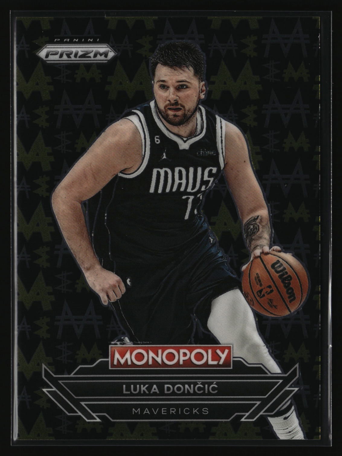 Luka Doncic 2023-24 Panini Prizm Monopoly Millionaire Black #B8