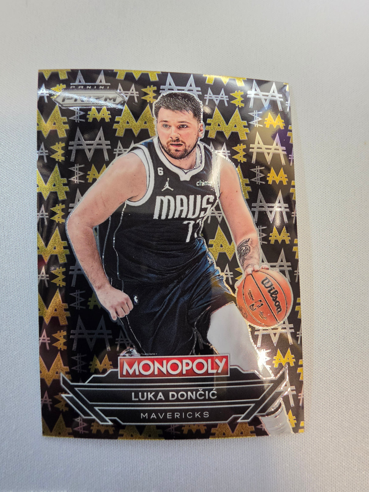 Luka Doncic 2023-24 Panini Prizm Monopoly Millionaire Black #B8
