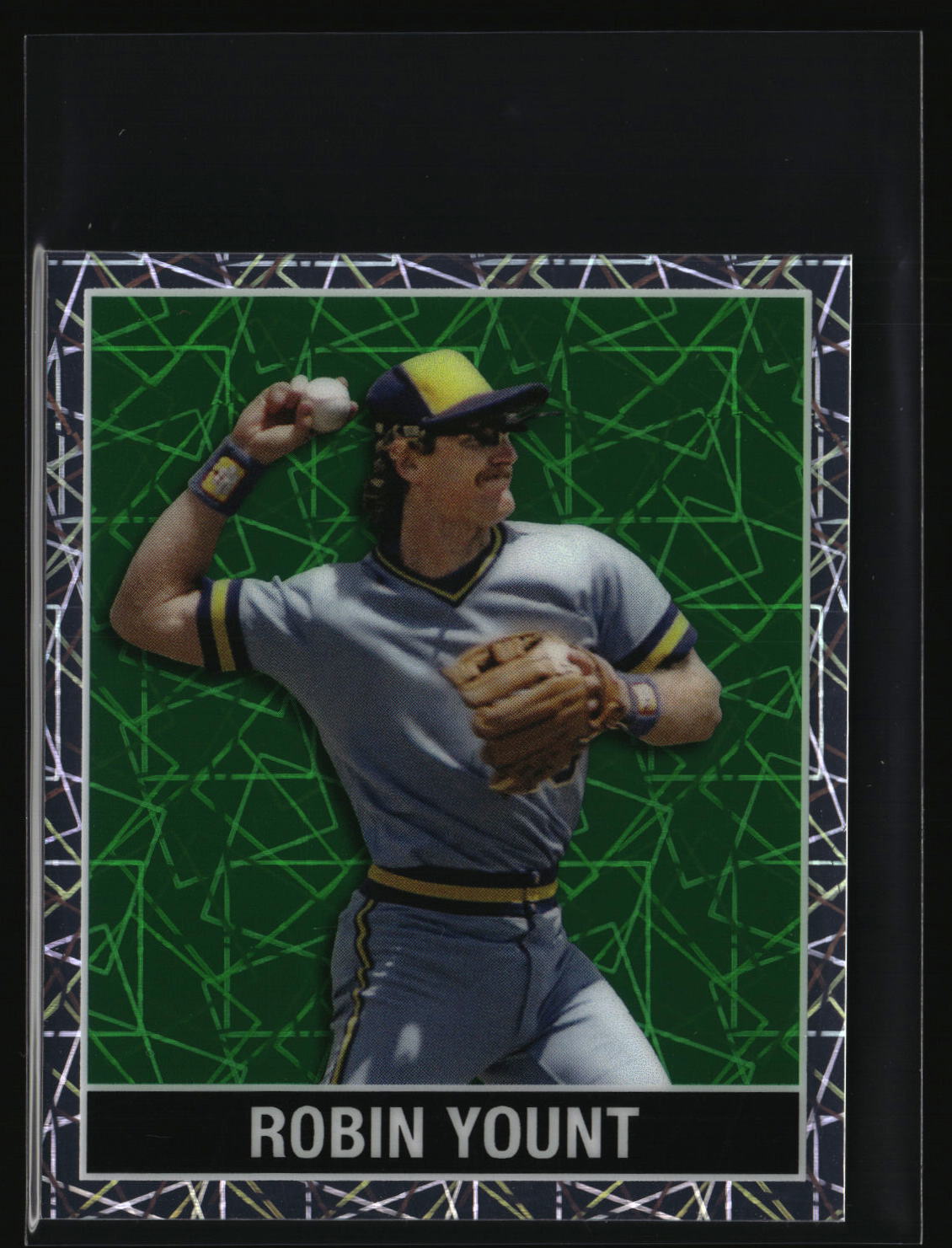Robin Yount 2025 Leaf 1948 Base Lazer Green #48B-142 #/6