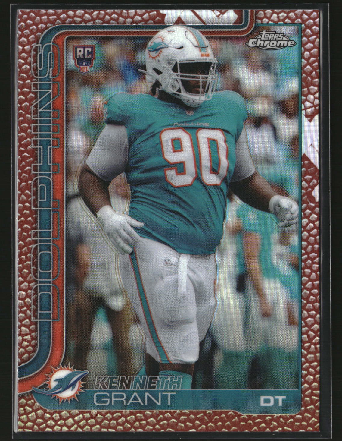 Kenneth Grant 2025 Topps Chrome Football Football Leather Refractor #362
