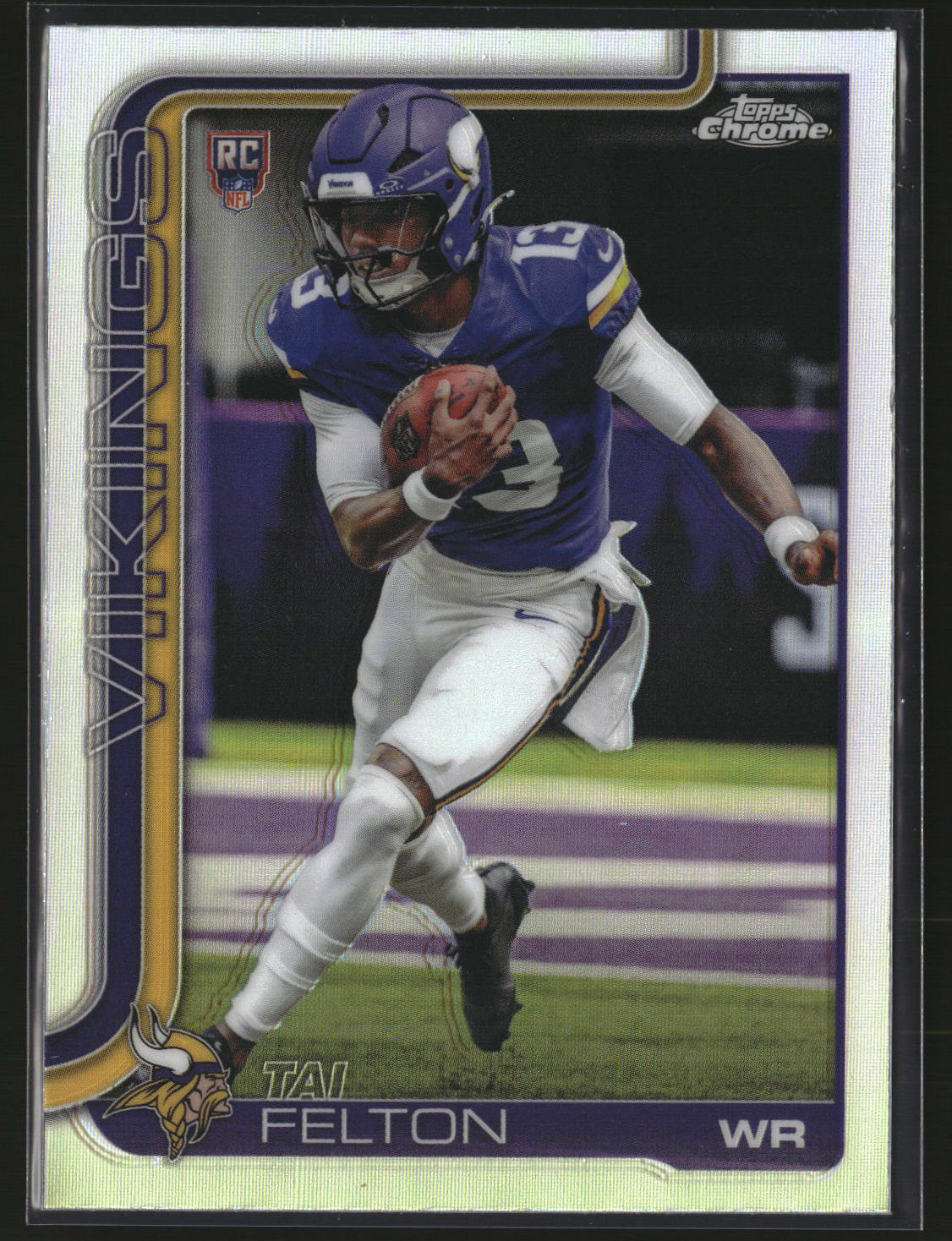 Tai Felton 2025 Topps Chrome Football Refractor #395