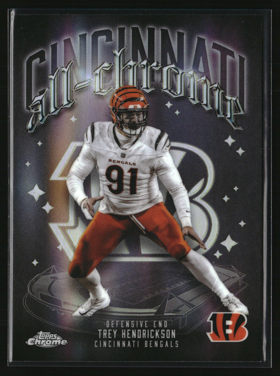 Trey Hendrickson 2025 Topps Chrome Football All Chrome Team Refractor #ACT-16
