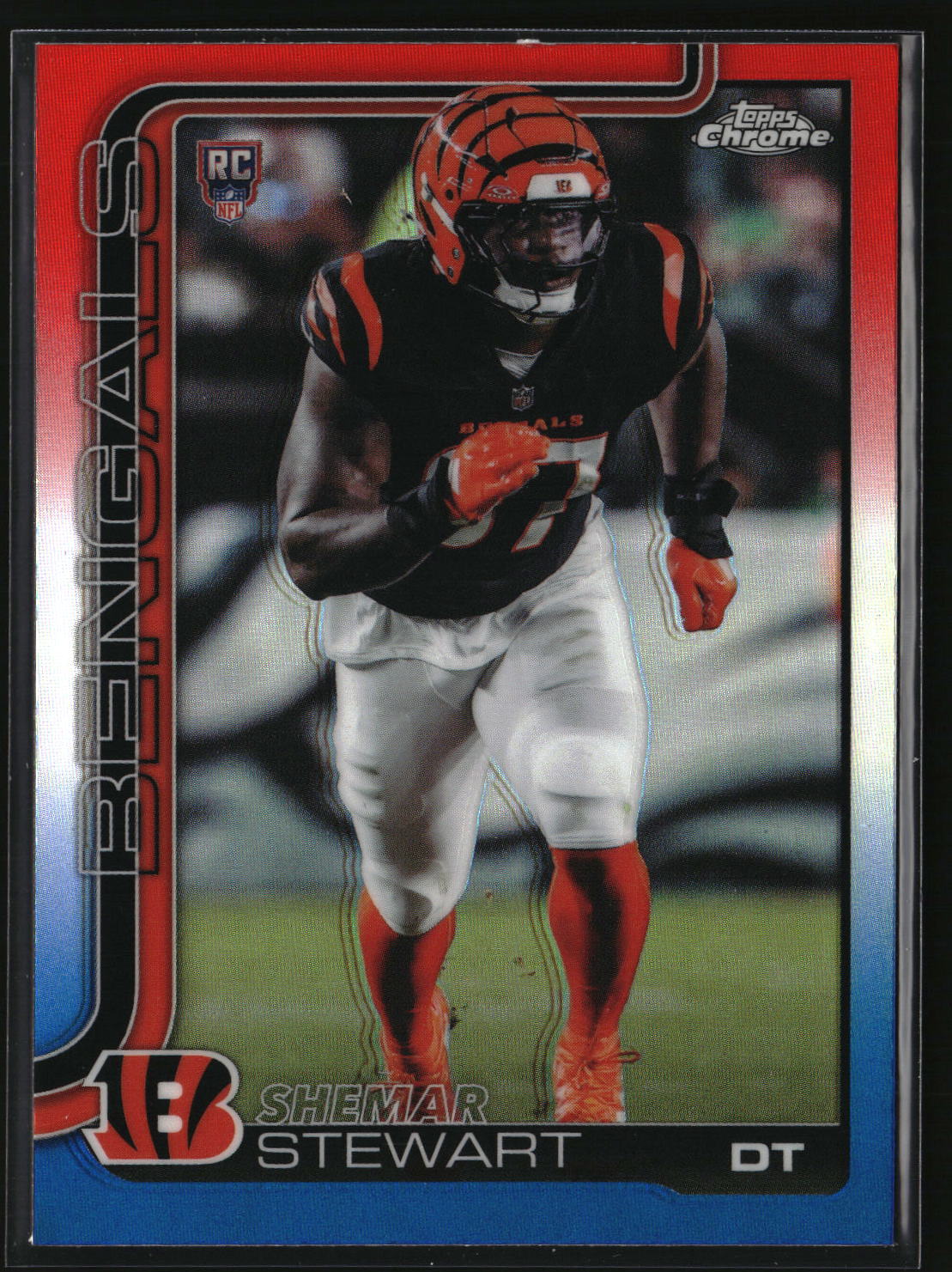 Shemar Stewart 2025 Topps Chrome Red, White, and Blue Refractor #363