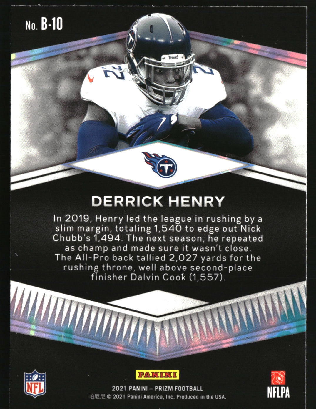 Derrick Henry 2021 Panini Prizm Brilliance #B-10