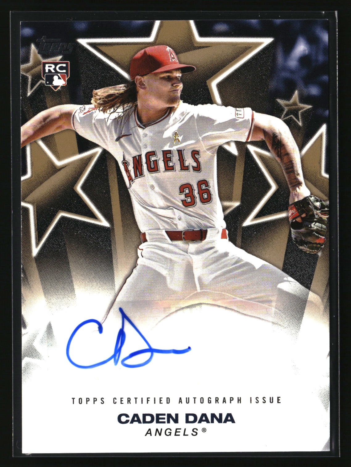 Caden Dana 2025 Topps Baseball Stars Autographs Gold #BSA-CDA #/50