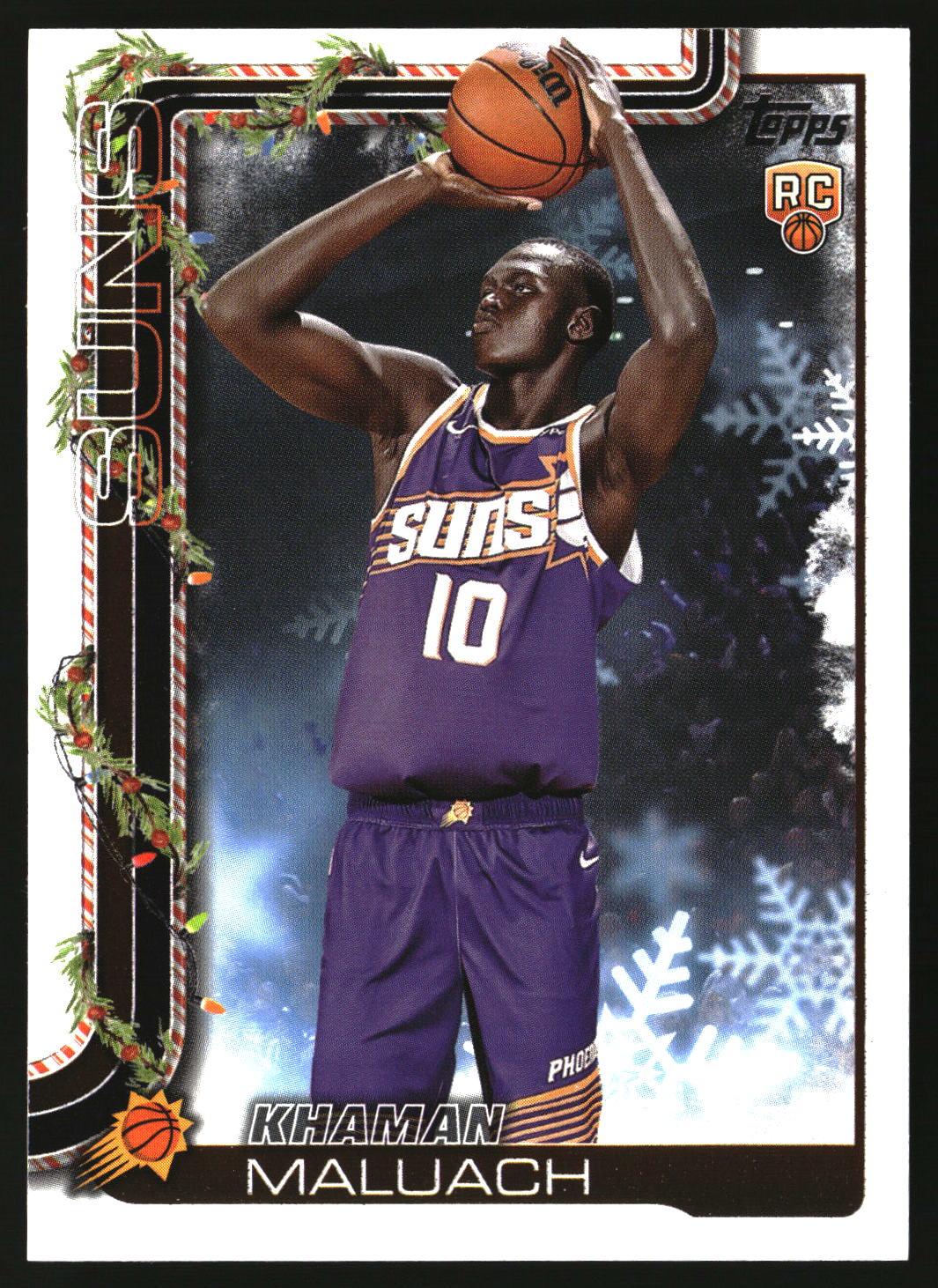 Khaman Maluach 2025-26 Topps Holiday SSP Back Variations #SSB-KM