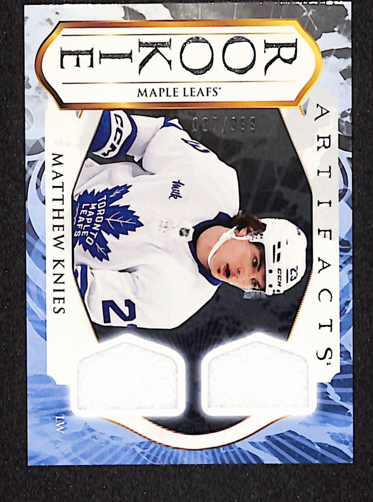 Matthew Knies 2023-24 Upper Deck Artifacts Horizontal Material Gold #200 #/399
