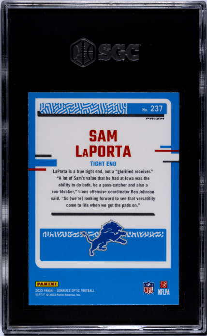 Sam LaPorta 2023 Donruss Optic Red Mojo #237 SGC 10