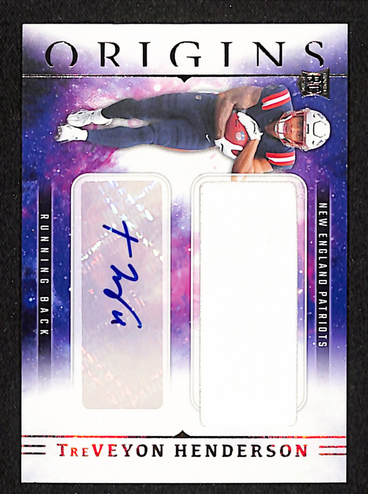 TreVeyon Henderson 2025 Panini Origins Rookie Jumbo Jersey Autographs #RJJ-THN