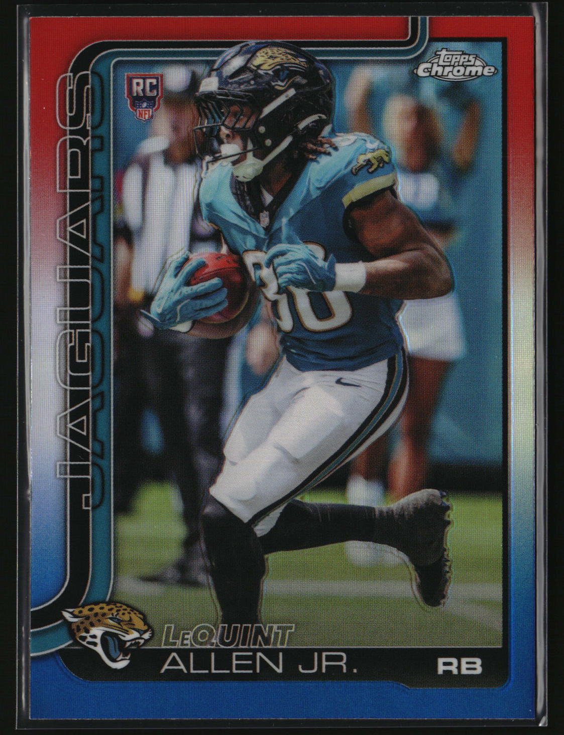 LeQuint Allen Jr. 2025 Topps Chrome Red White and Blue Refractor #384