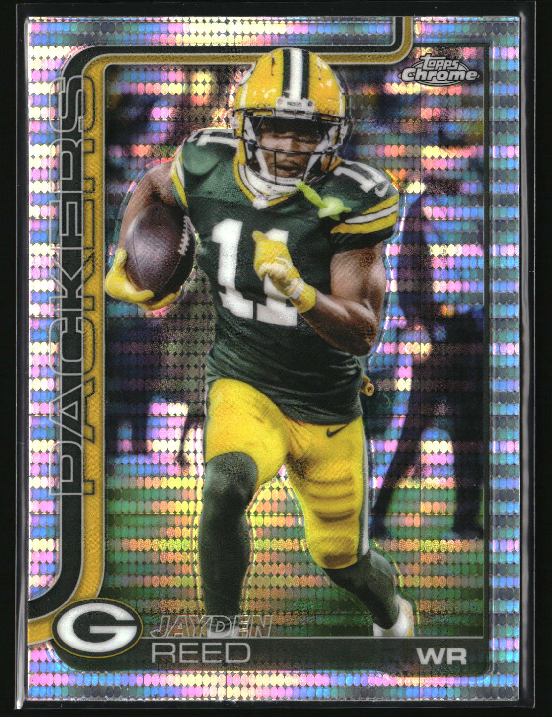 Jayden Reed 2025 Topps Chrome Pulsar Refractor #107