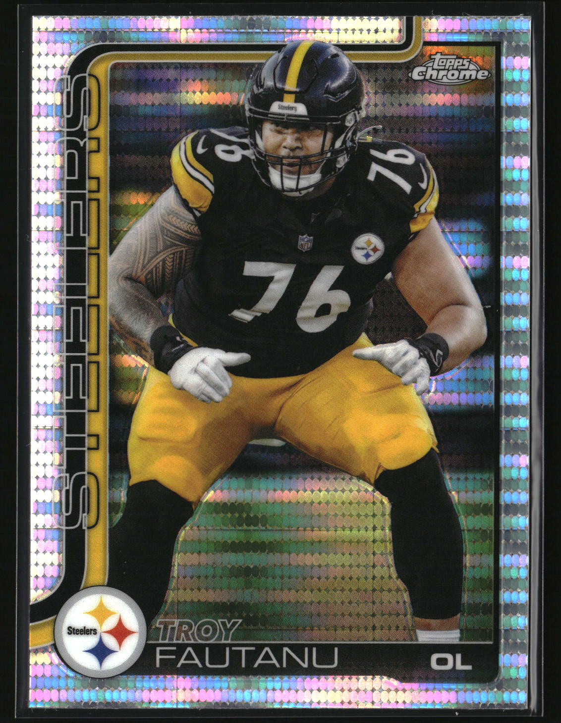 Troy Fautanu 2025 Topps Chrome Pulsar Refractor #256