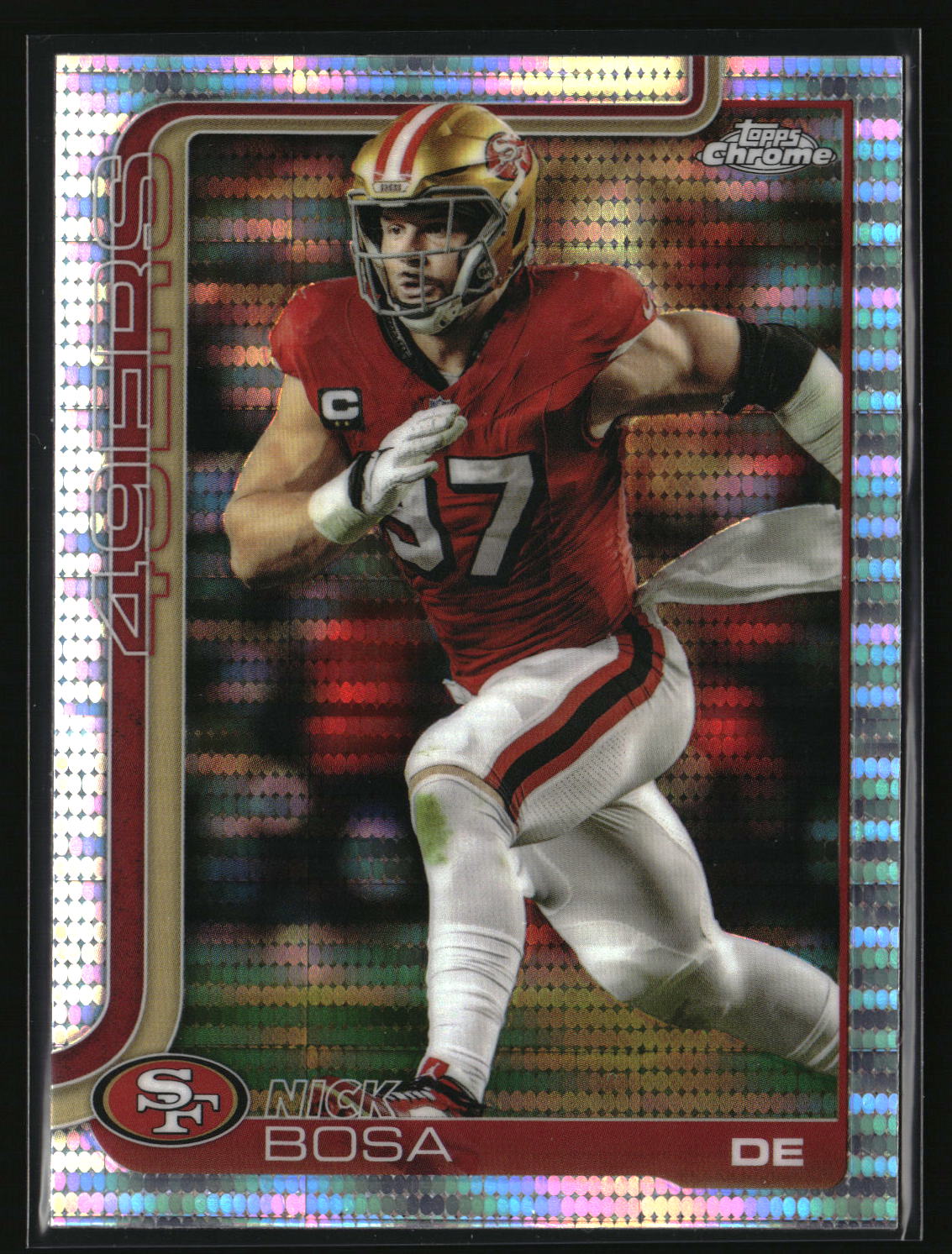 Nick Bosa 2025 Topps Chrome Pulsar Refractor #264