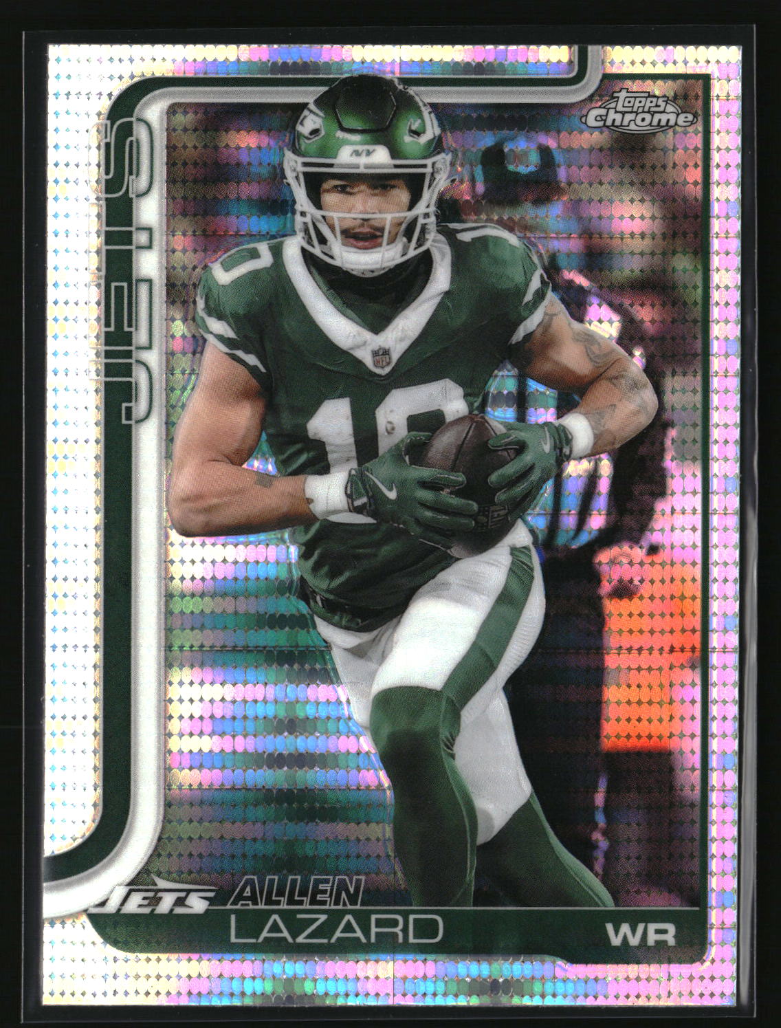 Allen Lazard 2025 Topps Chrome Pulsar Refractor #236