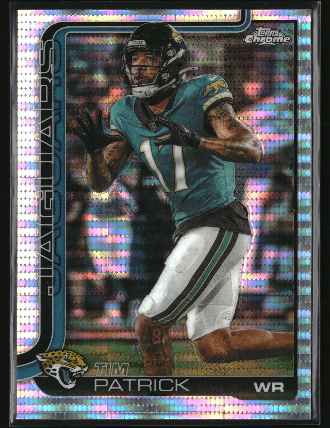 Tim Patrick 2025 Topps Chrome Pulsar Refractor #96