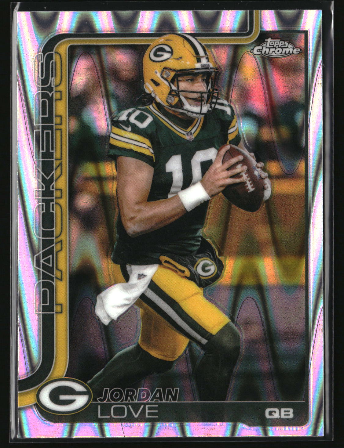 Jordan Love 2025 Topps Chrome Ray Wave Refractor #109