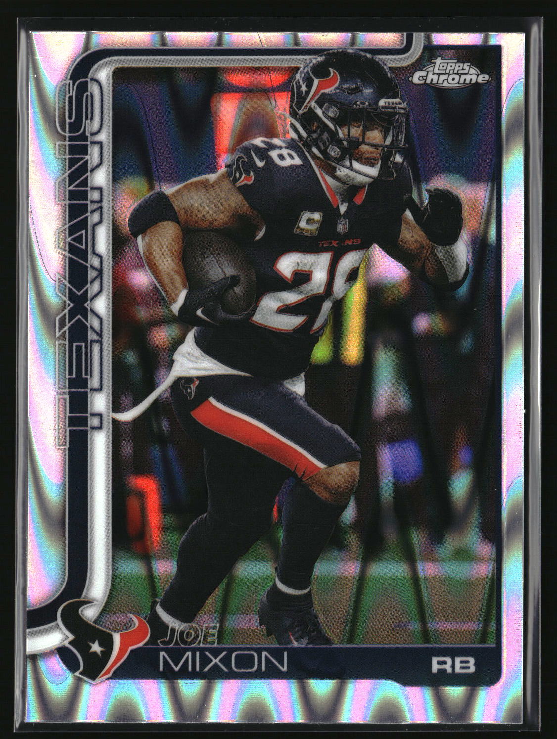 Joe Mixon 2025 Topps Chrome Ray Wave Refractor #120