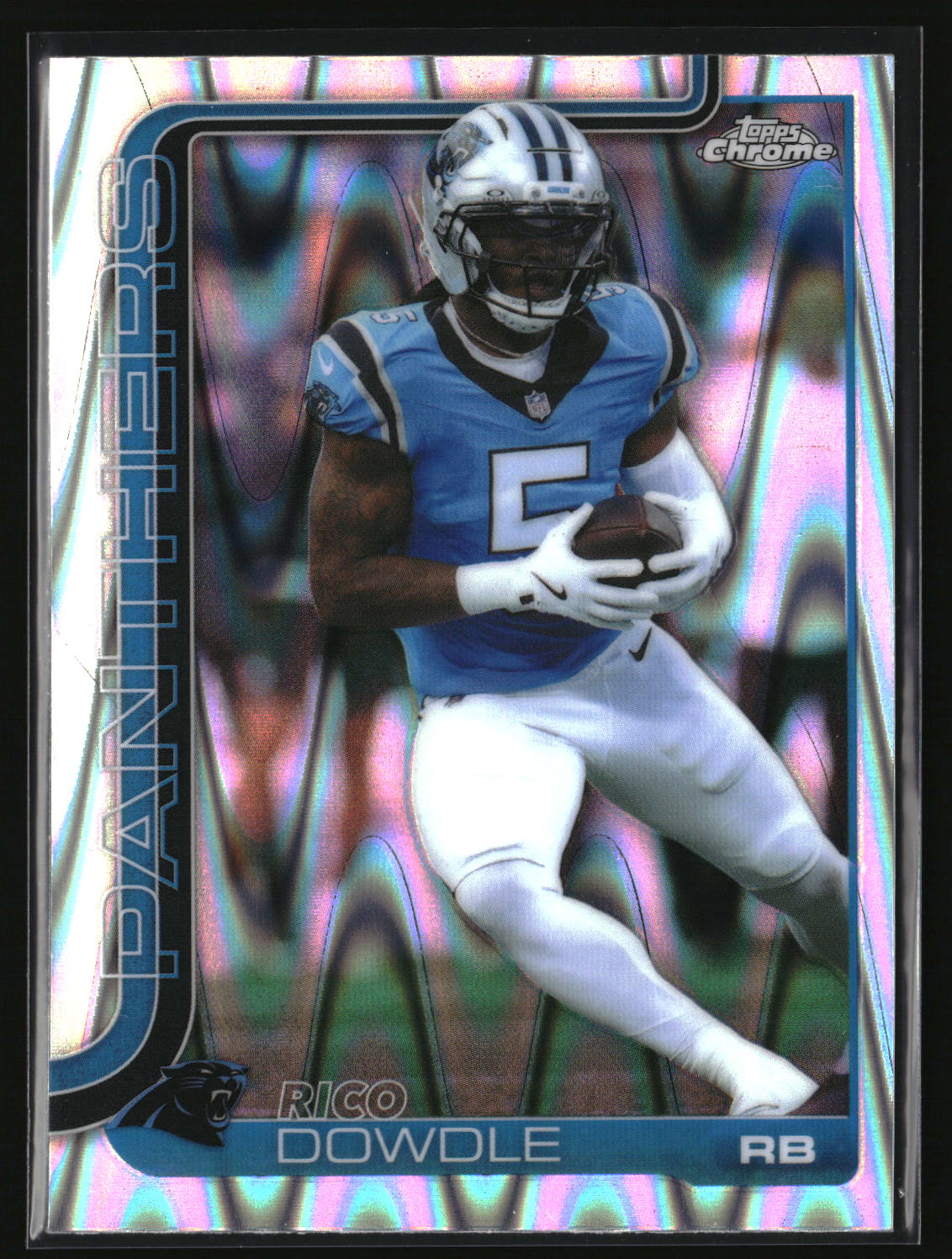 Rico Dowdle 2025 Topps Chrome Ray Wave Refractor #43