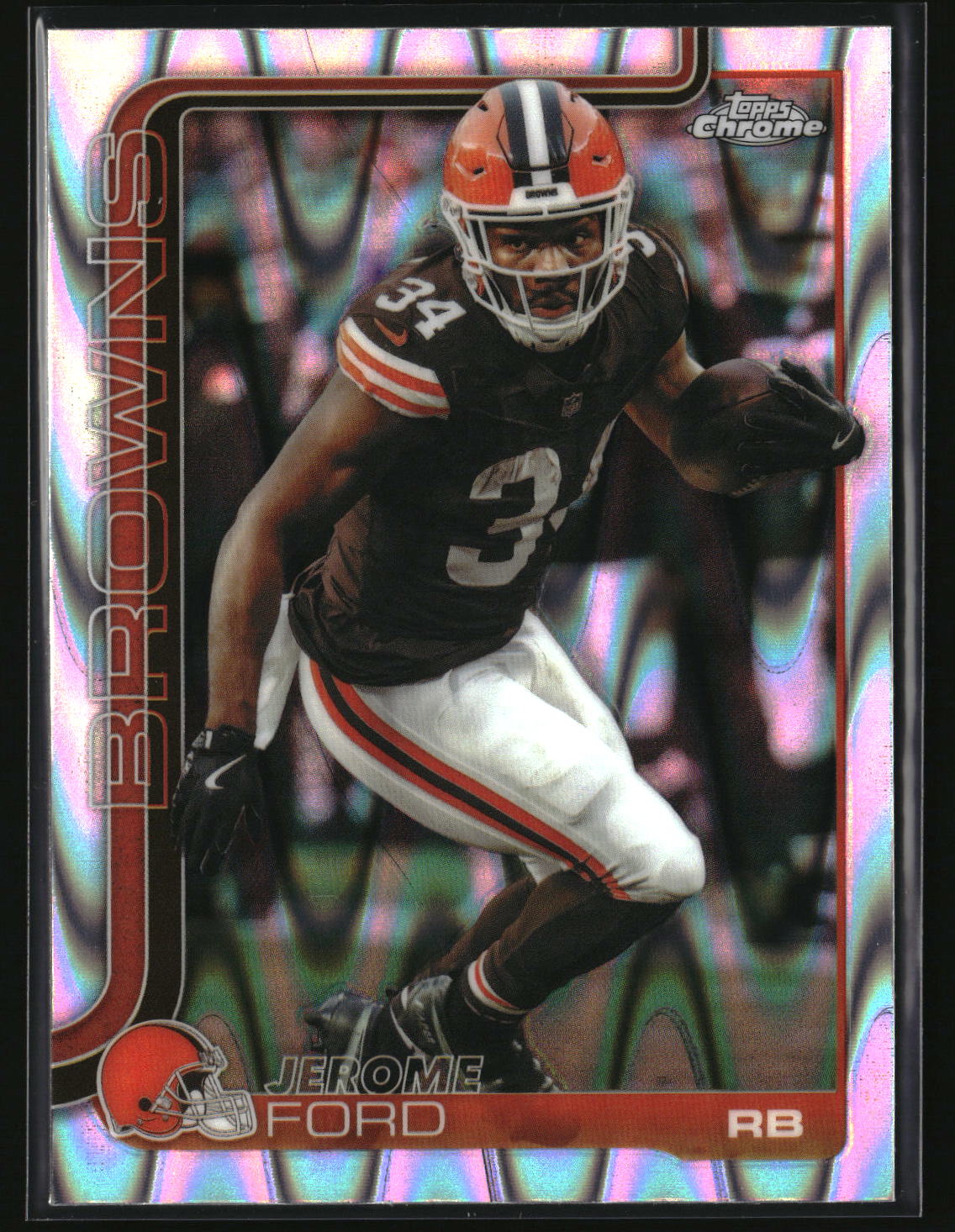 Jerome Ford 2025 Topps Chrome Ray Wave Refractor #71