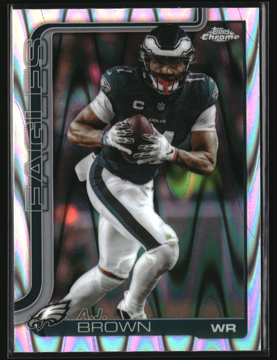 A.J. Brown 2025 Topps Chrome Ray Wave Refractor #243