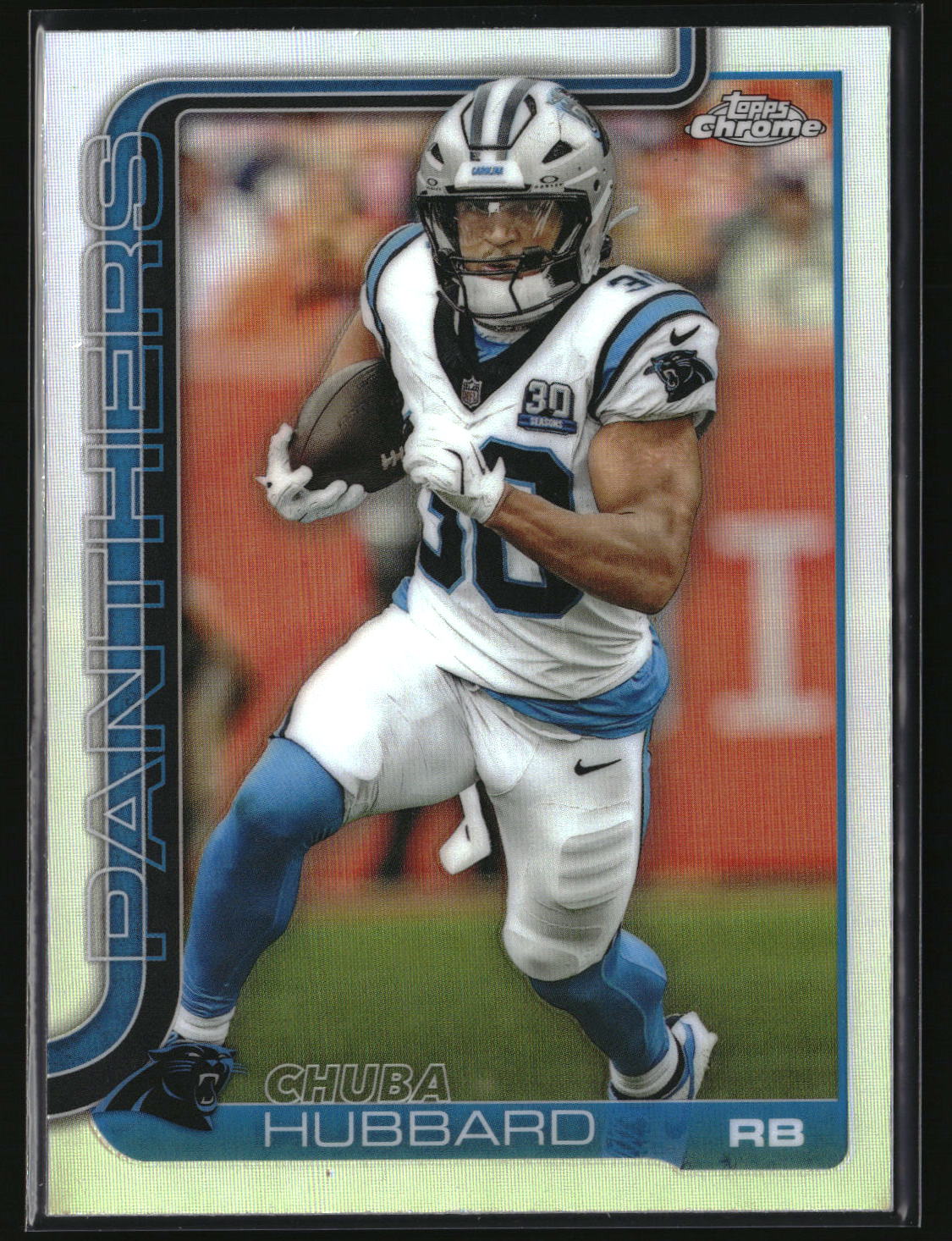 Chuba Hubbard 2025 Topps Chrome - Topps Refractor #42