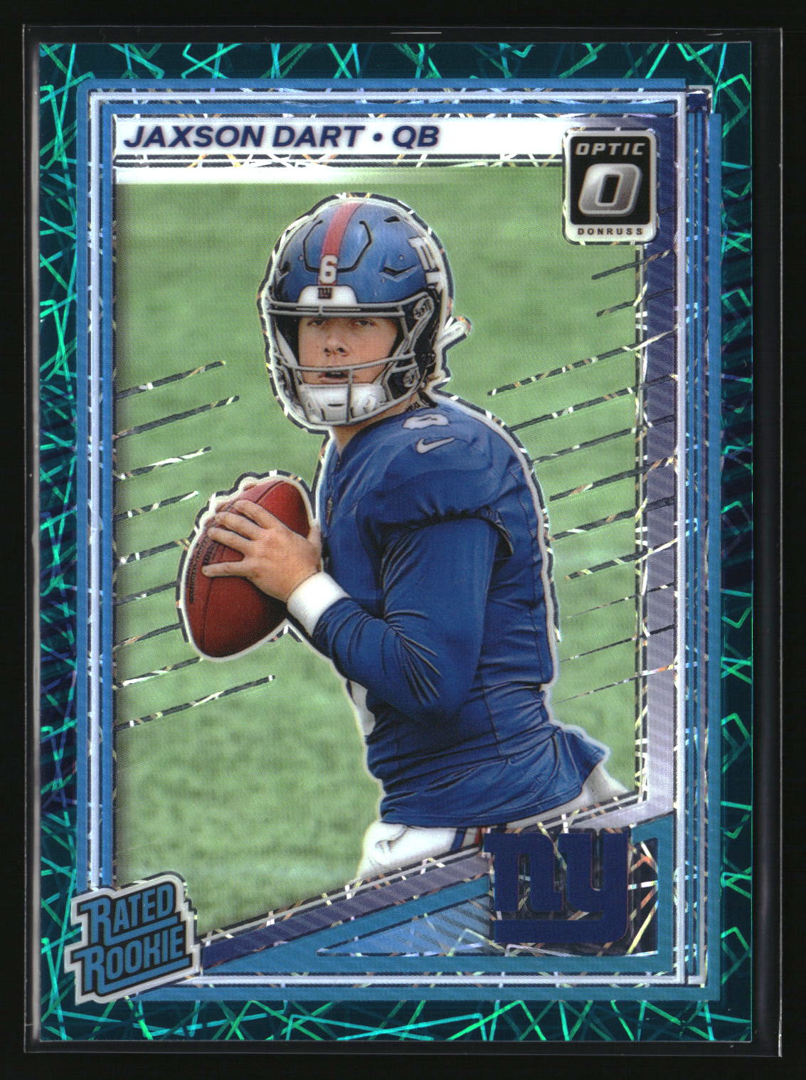 Jaxson Dart 2025 Donruss Optic Teal Velocity #273