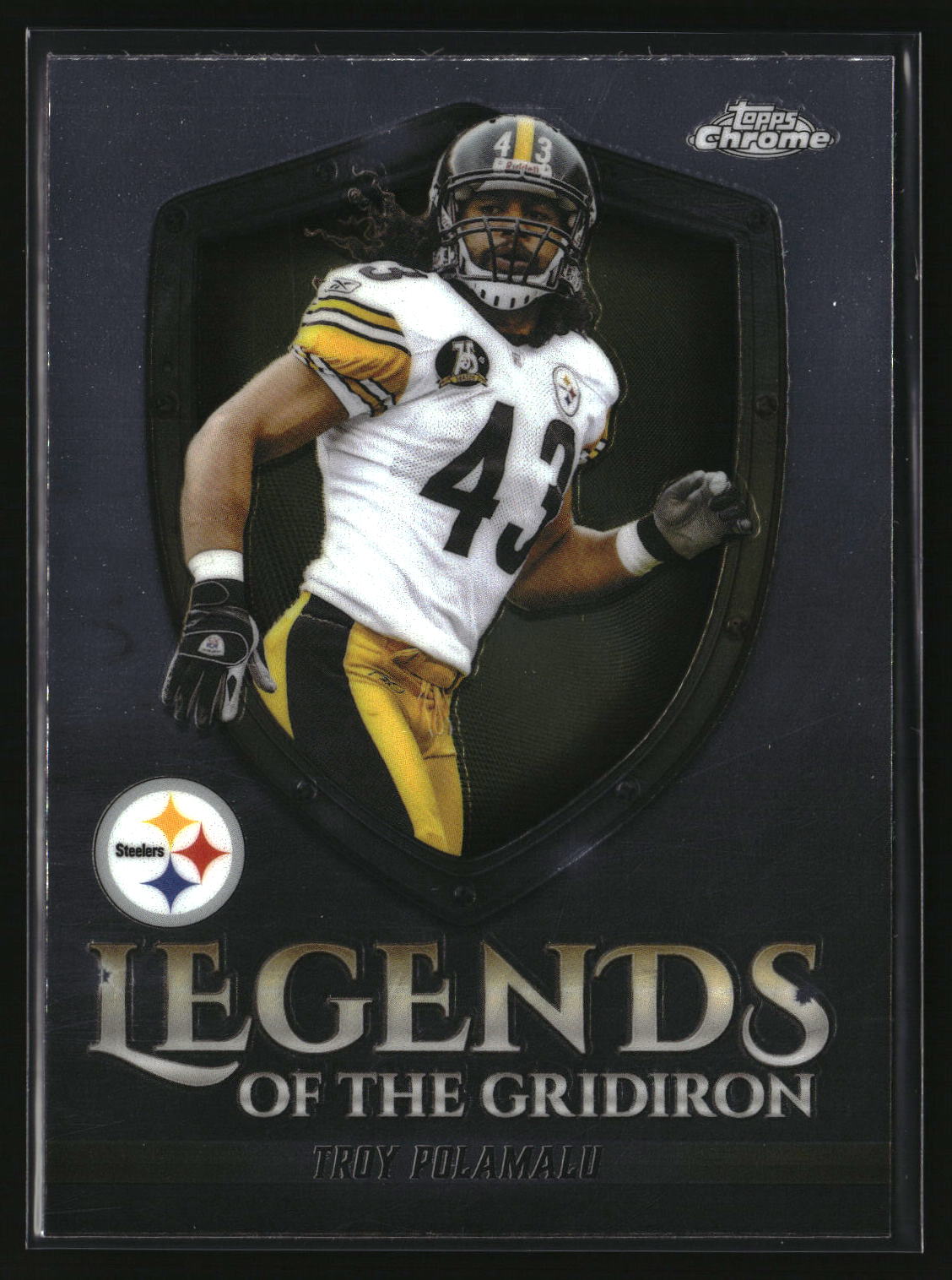 Troy Polamalu 2025 Topps Chrome Legends of the Gridiron #LOG-33
