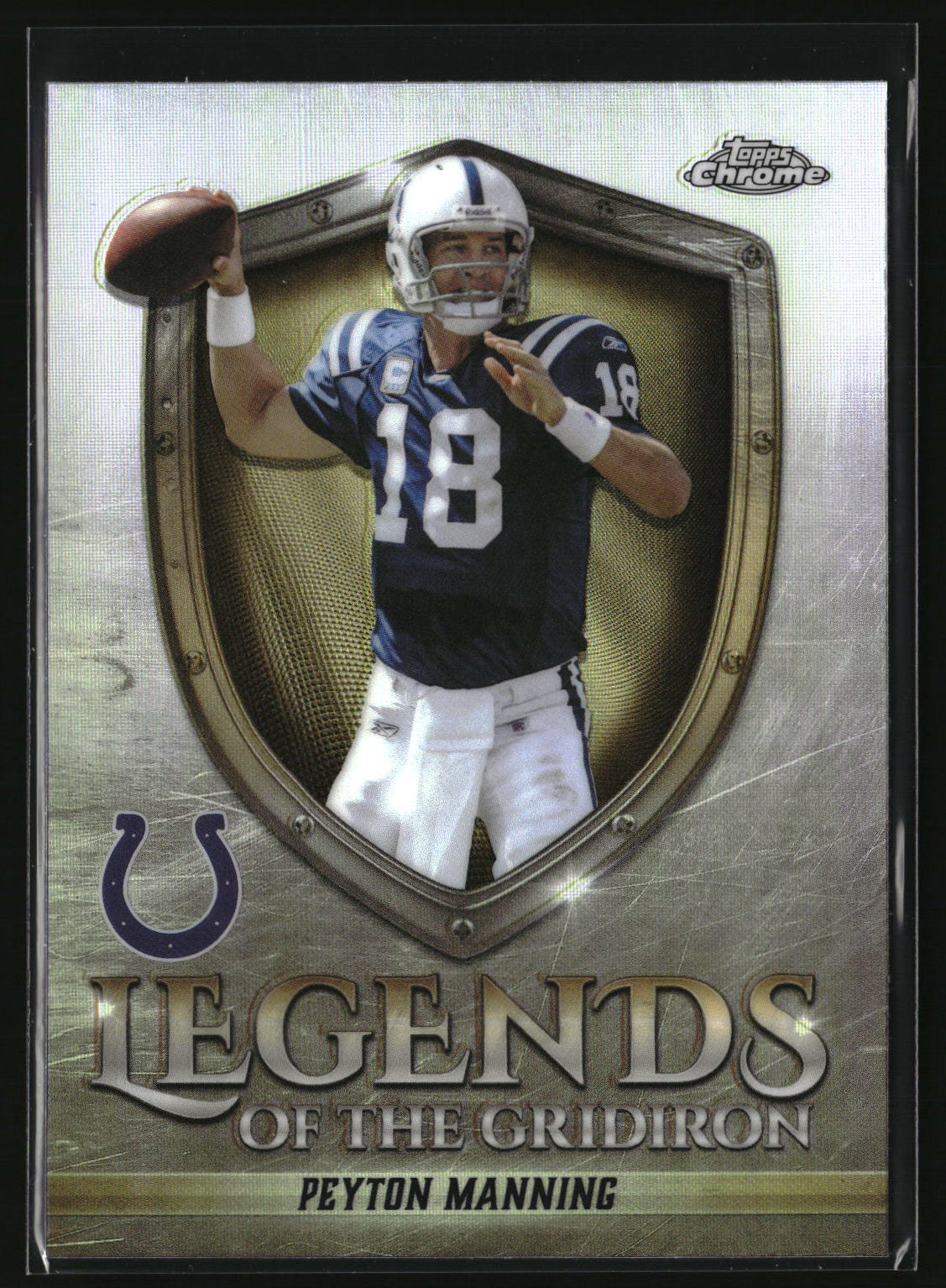 Peyton Manning 2025 Topps Chrome Legends of the Gridiron Refractor #LOG-10