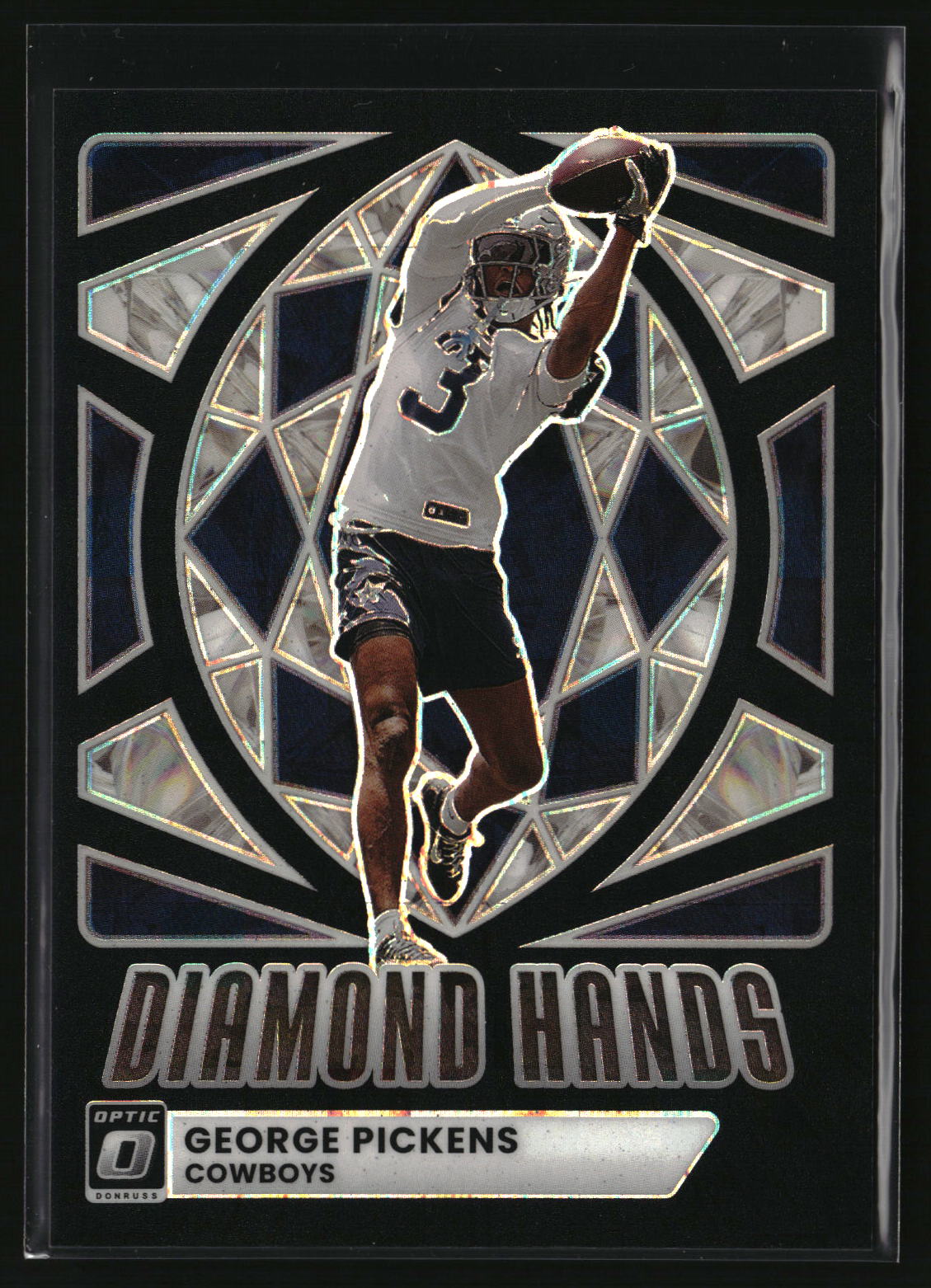 George Pickens 2025 Donruss Optic Diamond Hands Black Pandora #7 #/149