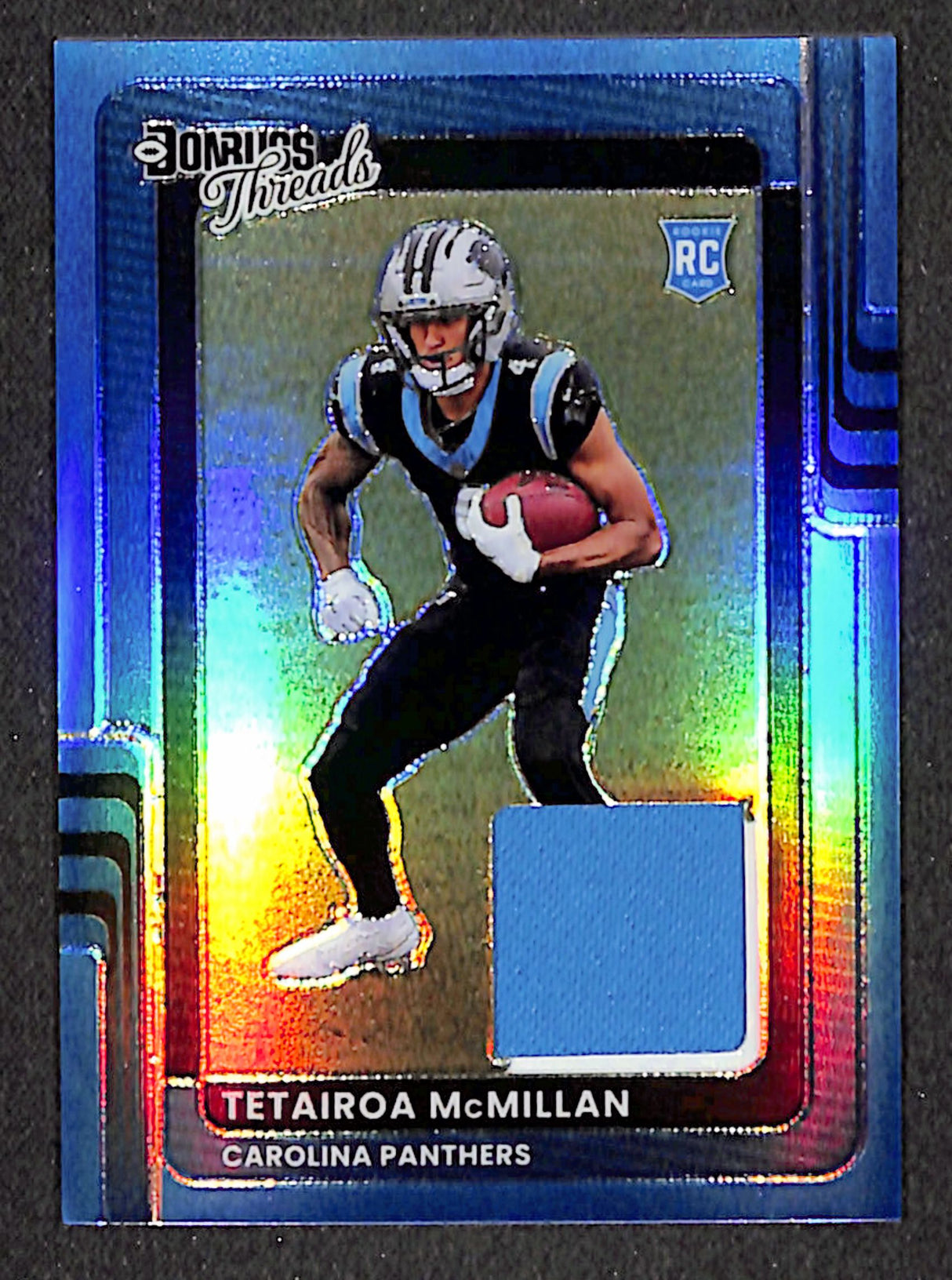 Tetairoa McMillan 2025 Donruss Optic Donruss Threads Neon Blue #DTBH-TMN