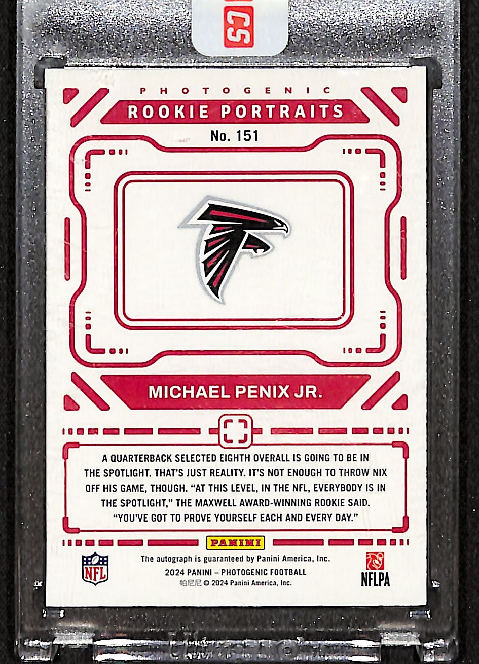 Michael Penix Jr. 2024 Panini Photogenic Autographs Silver #151 #/49
