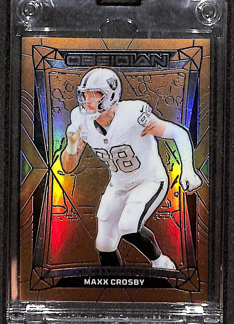 Maxx Crosby 2024 Panini Obsidian Gold #102 #/10