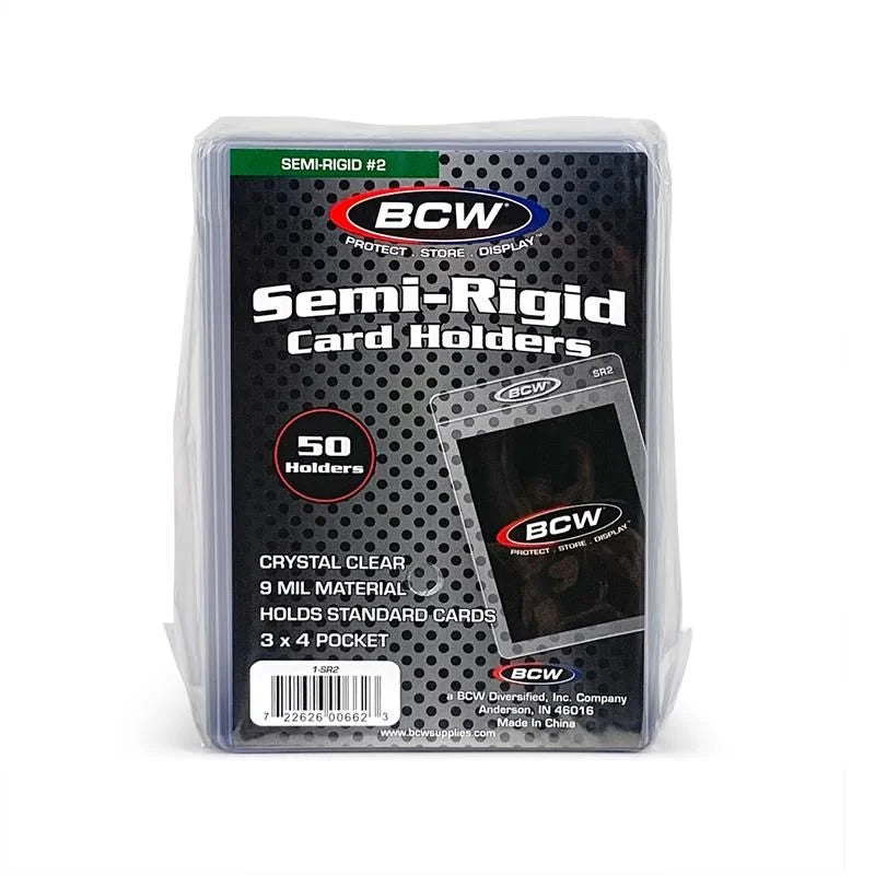BCW: Semi-Rigid Card Holder #2 Box of 4