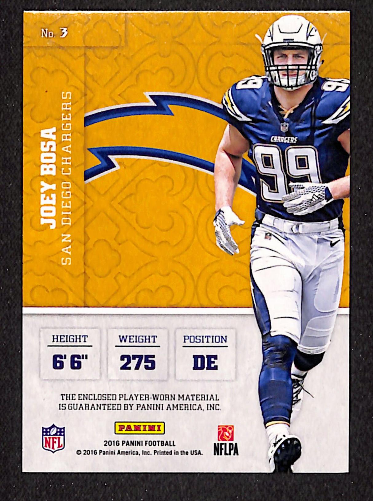 Joey Bosa 2016 Panini Squires Jerseys #3