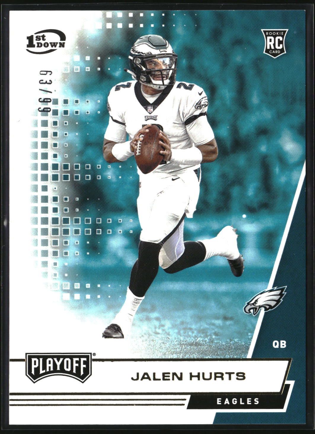 Jalen Hurts 2020 Panini Playoff 1st Down #214 #/99