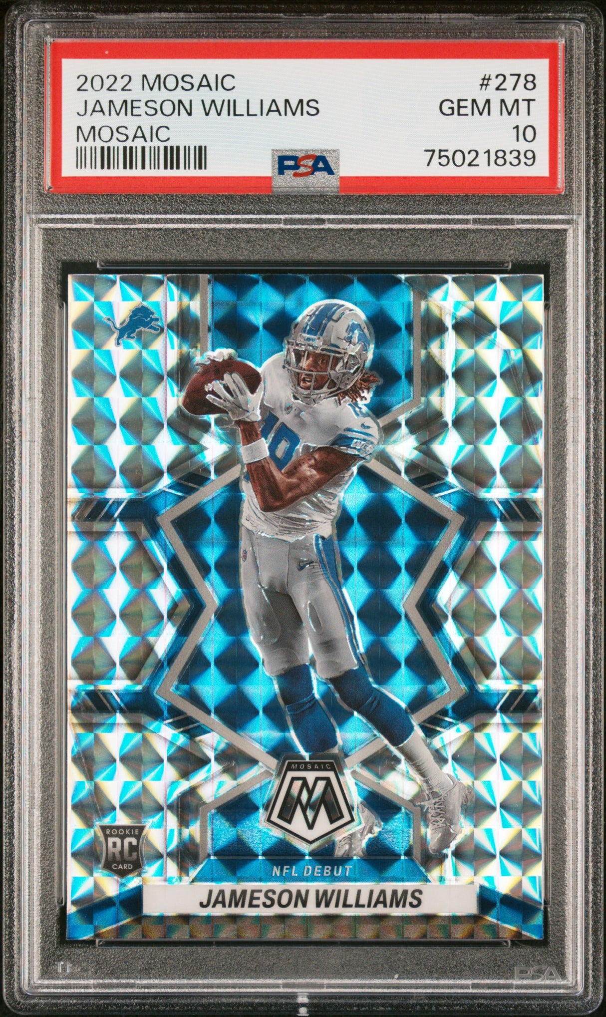 Jameson Williams 2022 Panini Mosaic Mosaic #278 PSA 10