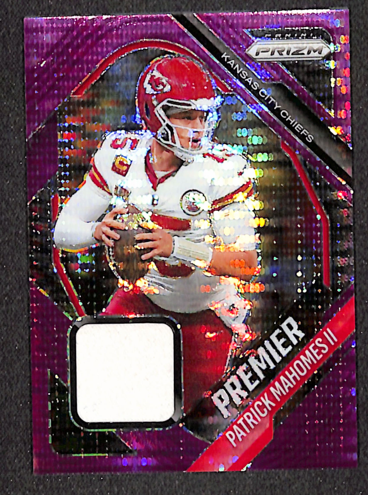 Patrick Mahomes II 2025 Panini Prizm Premier Jerseys Purple Pulsar #PJY-PMA
