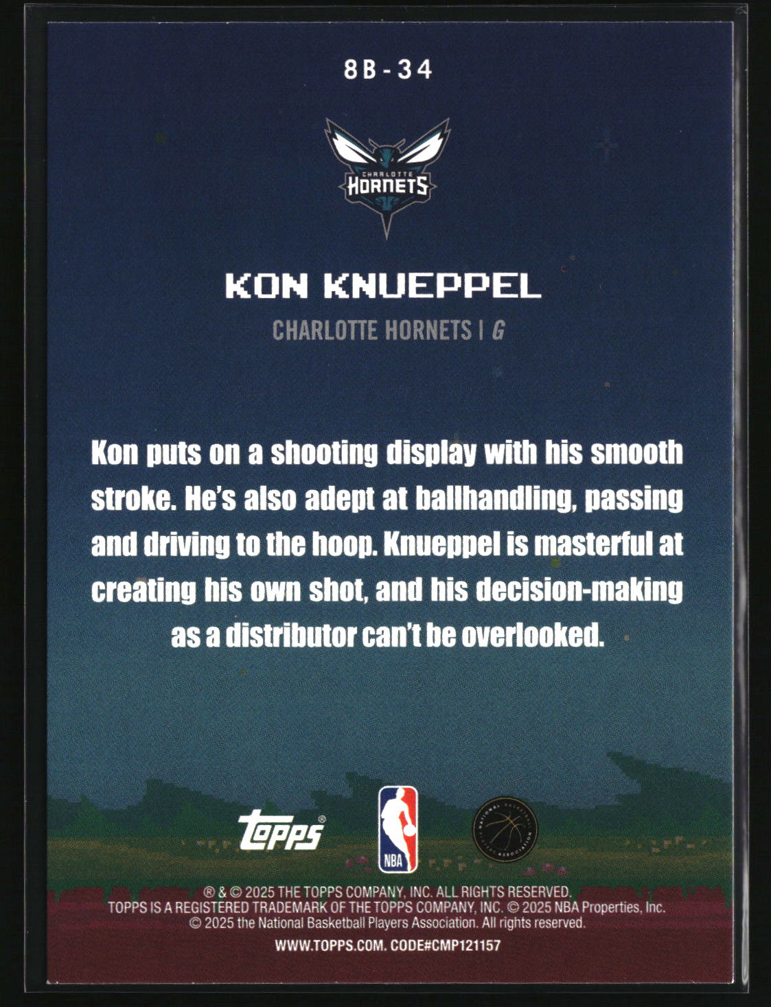 Kon Knueppel 2025-26 Topps 8-Bit Ballers Holo Foil #8B-34