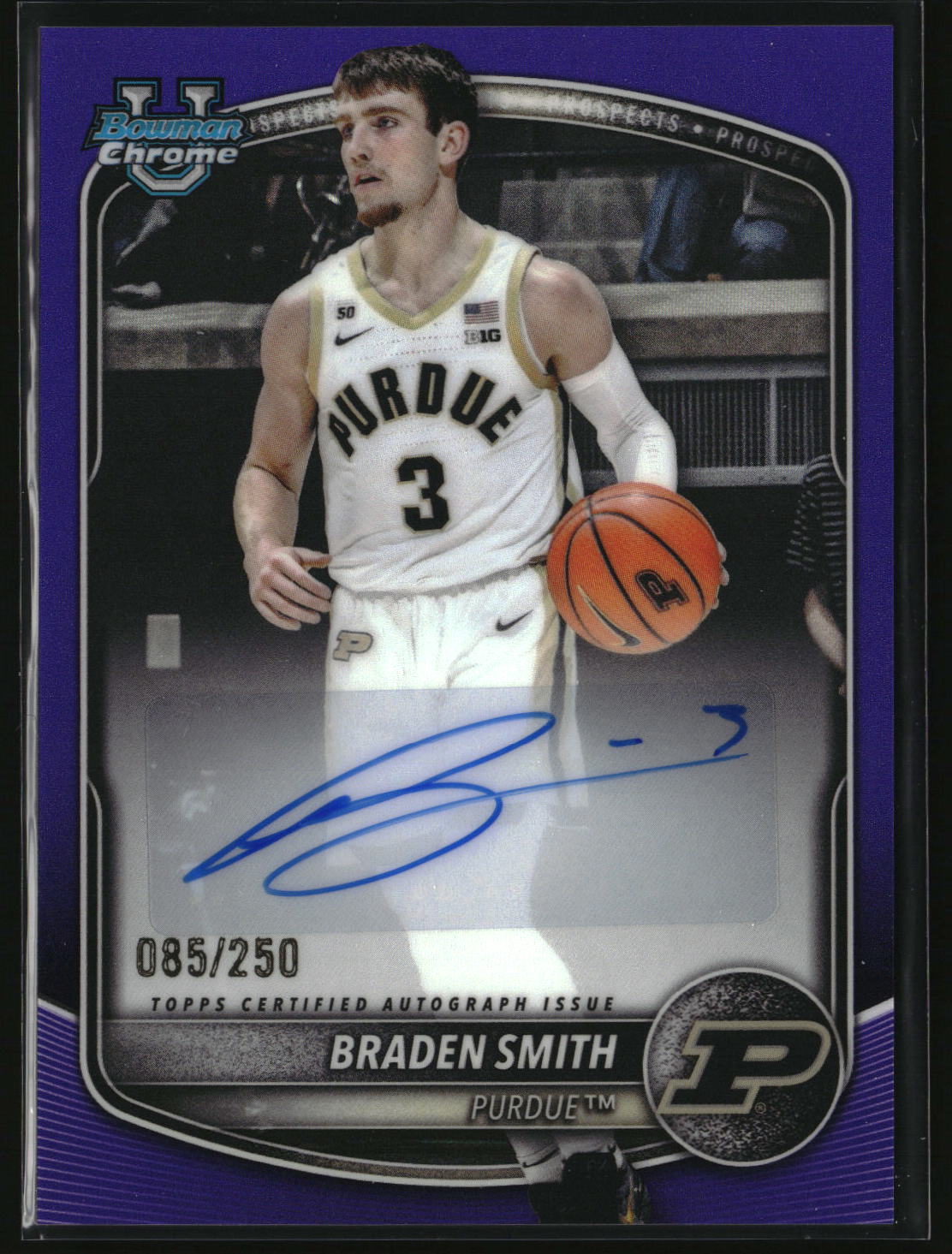 Braden Smith 2025-26 Bowman Chrome Prospect Autographs Purple #CPA-BM #/250