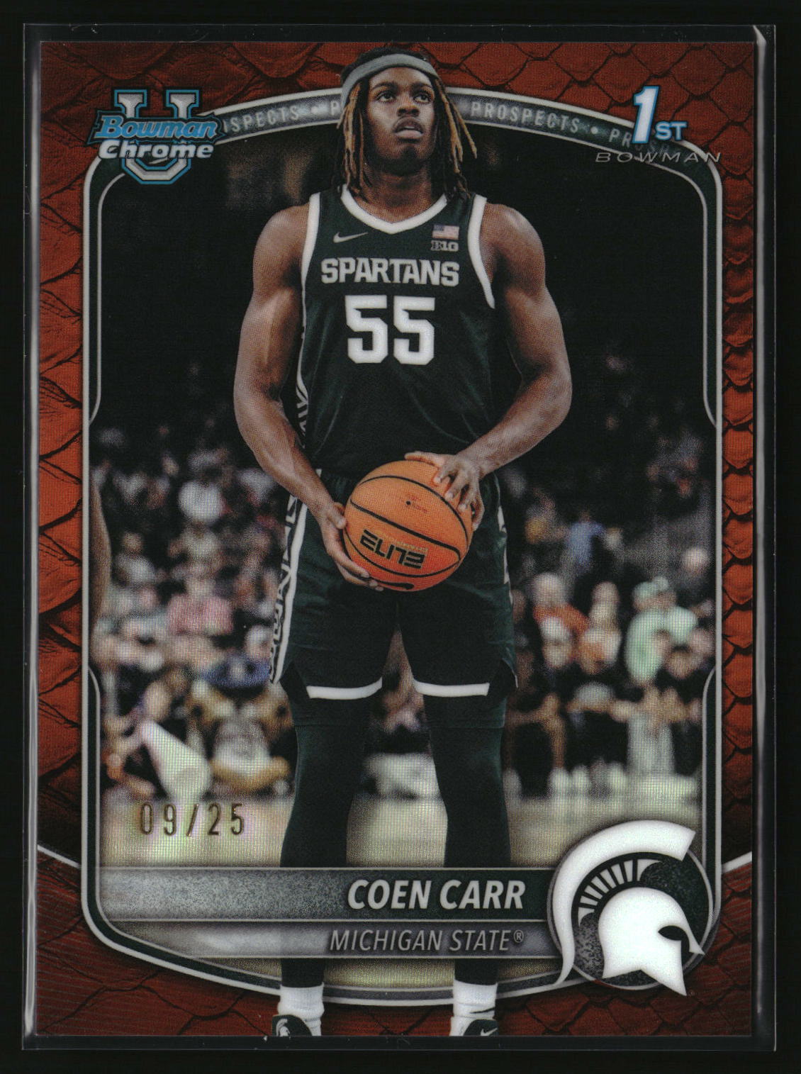 Coen Carr 2025-26 Bowman Chrome Prospects Reptilian Orange #BCP-35 #/25