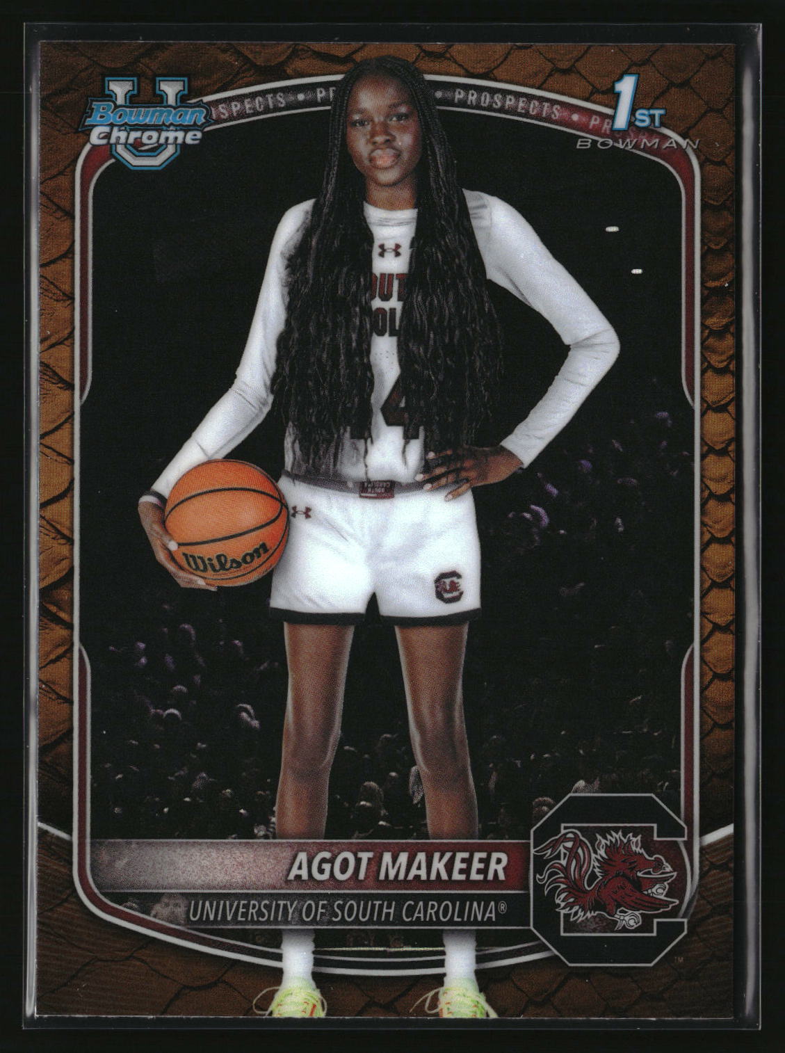 Agot Makeer 2025-26 Bowman Chrome Prospects Reptilian Refractor #BCP-34