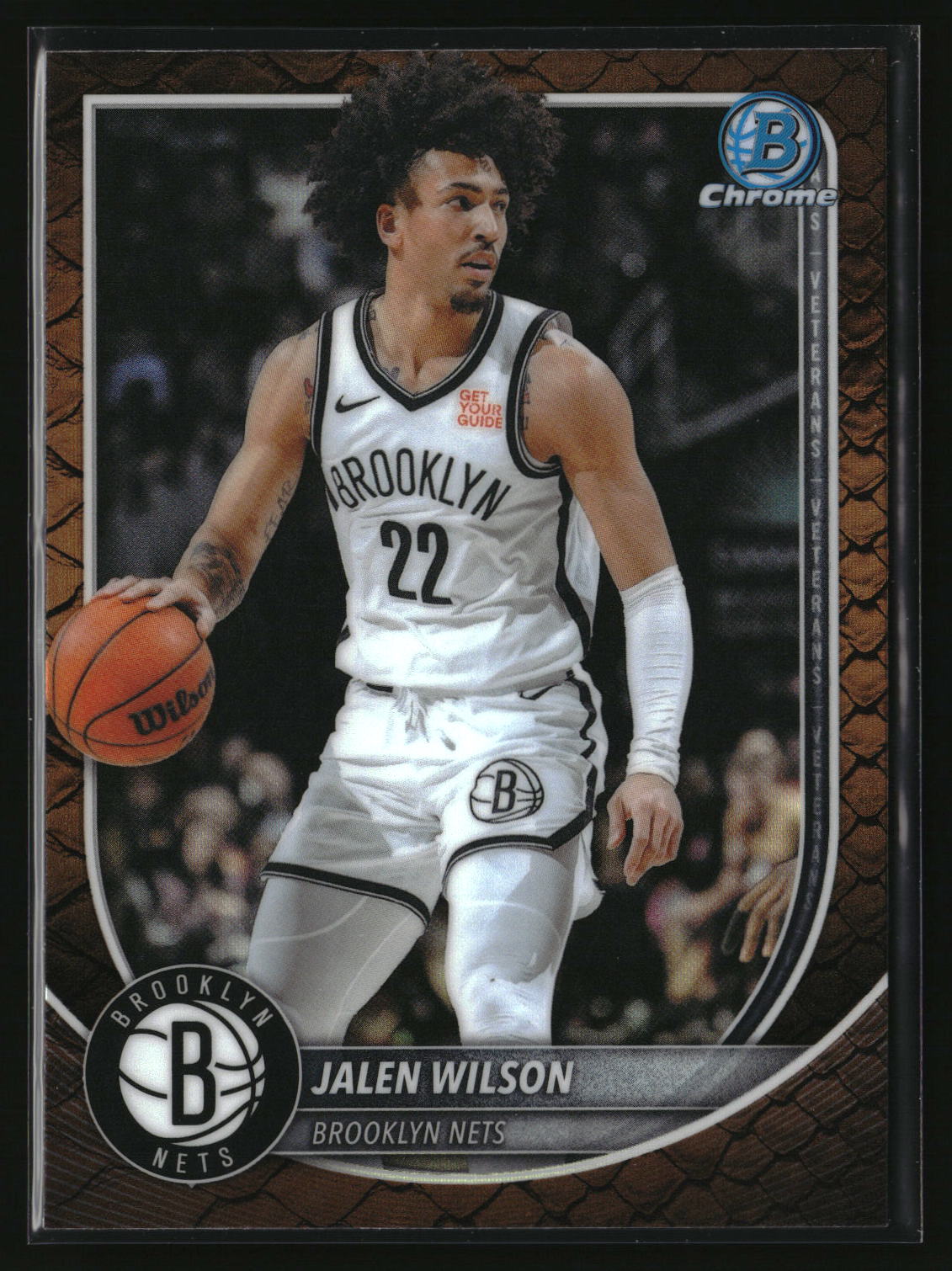 Jalen Wilson 2025-26 Bowman Chrome Reptilian Refractor #BCV-60