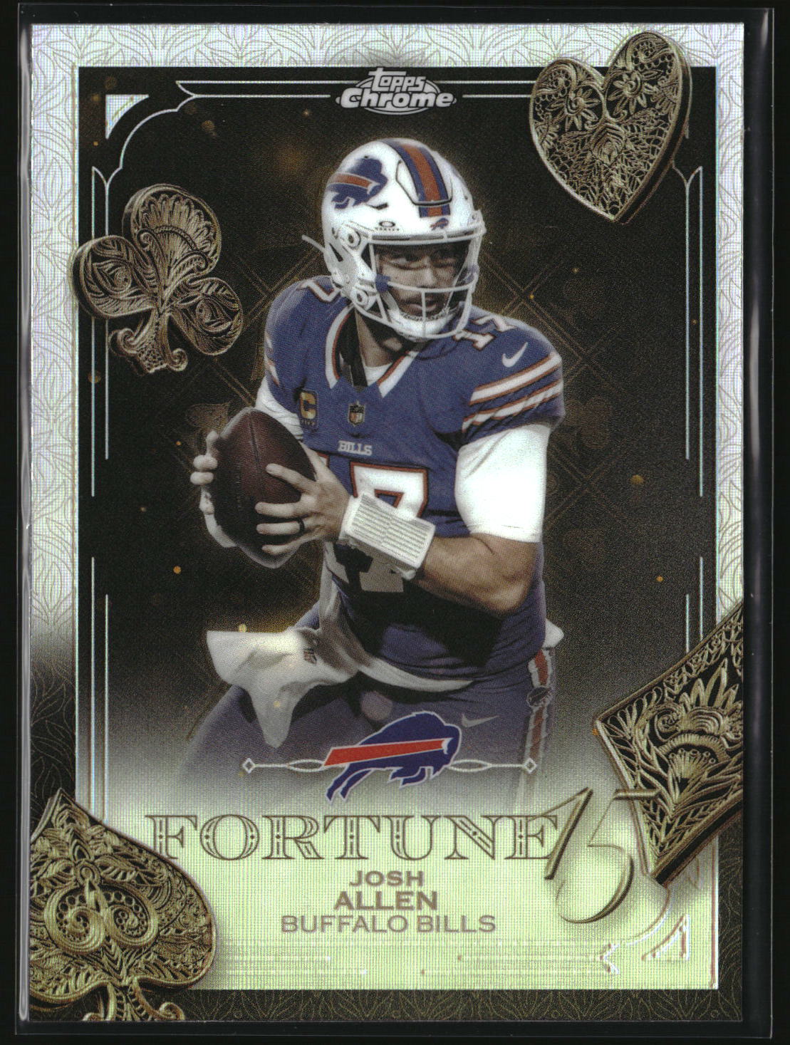 Josh Allen 2025 Topps Chrome Fortune 15 Refractor #F15-7