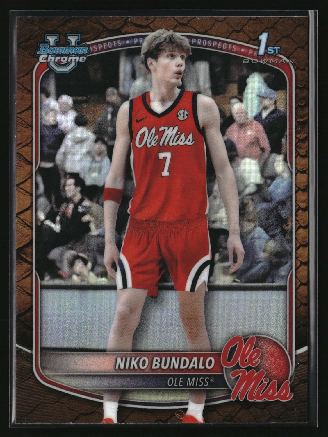 Niko Bundalo 2025-26 Bowman Chrome Prospects Reptilian Refractor #BCP-18