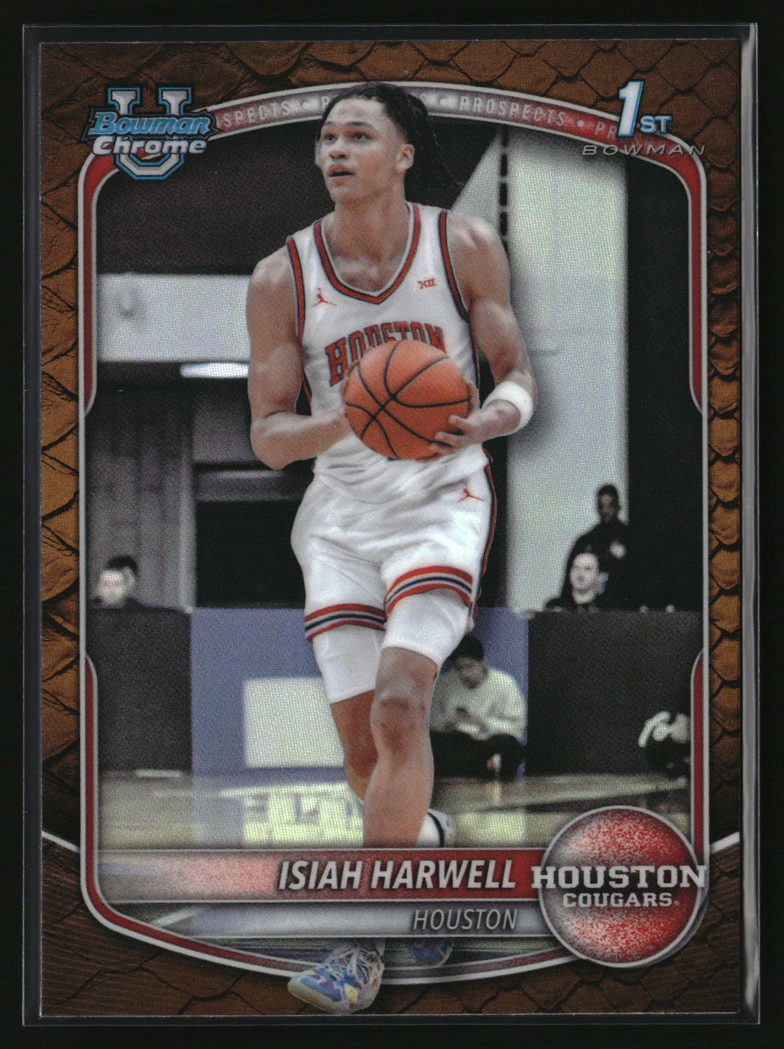 Isiah Harwell 2025-26 Bowman Chrome Prospects Reptilian Refractor #BCP-7