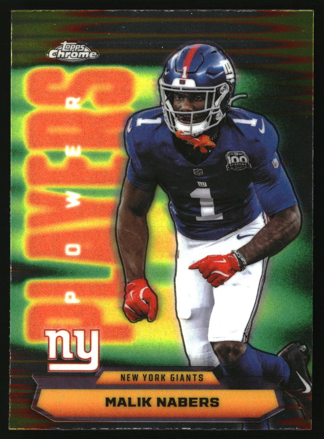 Malik Nabers 2025 Topps Chrome Power Players #PP-25