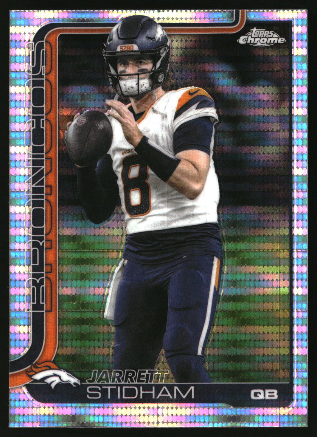 Jarrett Stidham 2025 Topps Chrome Pulsar Refractor #89