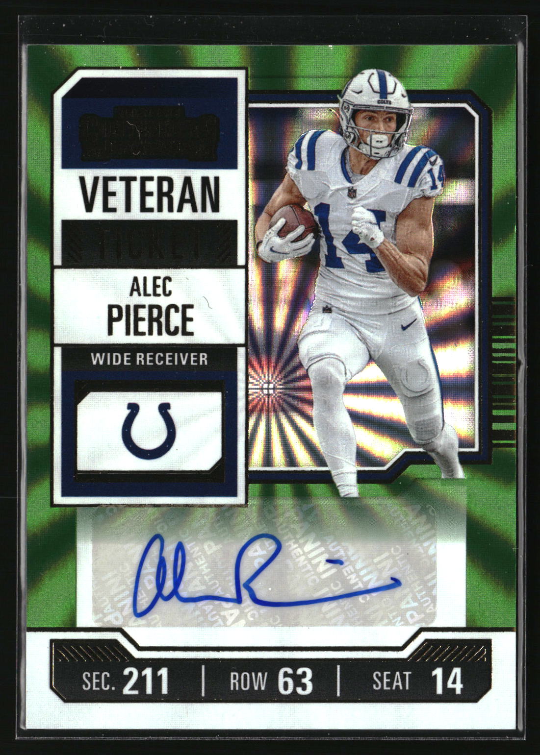 Alec Pierce 2023 Panini Contenders Veteran Ticket #CTA-API